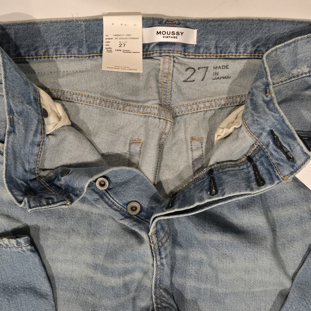 NWT- MOUSSY VINTAGE MV Goulds Straight Leg Light Blue Jean Women's Size 27 - Picture 11 of 14